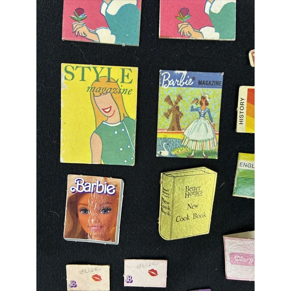 Barbie Doll House Accessories Vtg to Modern Lot Tammy Tressy Book Record TV Dish